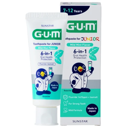 Kem đánh răng Sunstar Gum cho bé 7-12 tuổi, hương bạc hà 70g
