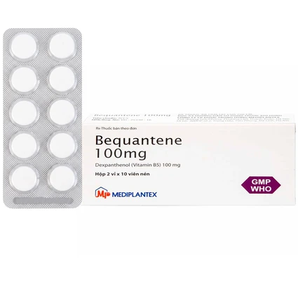 Thuốc Bequantene 100mg Mediplantex điều trị chứng rụng tóc lan tỏa (2 vỉ x 10 viên)