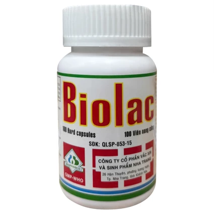 Men vi sinh sống Biolac Biopharco điều trị tiêu chảy, rối loạn tiêu hóa (100 viên)
