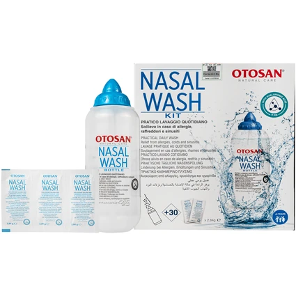 Bộ rửa mũi Otosan Nasal Wash (gồm Bình + 30 gói) làm sạch sâu, ngừa viêm xoang, viêm mũi