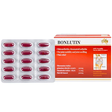 Thuốc Bonlutin Catalent giảm triệu chứng của thoái hóa khớp gối nhẹ và trung bình (4 vỉ x 15 viên)