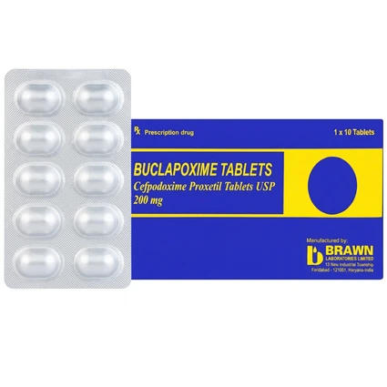 Thuốc Buclapoxime Brawn điều trị nhiễm khuẩn (1 vỉ x 10 viên)