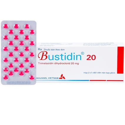 Thuốc Bustidin 20 Roussel điều trị đau thắt ngực ổn định (2 vỉ x 30 viên)