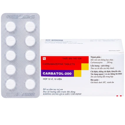Thuốc Carbatol 200 Torrent điều trị bệnh động kinh cục bộ (10 vỉ x 10 viên)