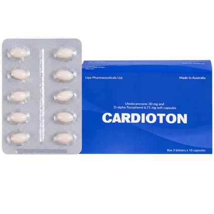 Thuốc Cardioton Lipa Pharmaceuticals điều trị suy tim, tăng huyết áp, thiếu máu cơ tim (3 vỉ x 10 viên) 