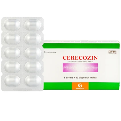 Thuốc Cerecozin 500mg Sao Kim hỗ trợ cải thiện trí nhớ (3 vỉ x 10 viên)