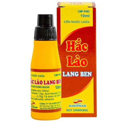 Cồn thuốc chữa Hắc Lào Lang Ben Hadiphar (10ml)