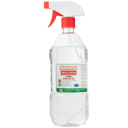 Cồn 70 độ Vĩnh Phúc (có vòi xịt) dùng sát trùng da và tiệt trùng dụng cụ y tế (1000ml)