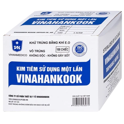Đầu kim 26G Vinahankook vô trùng, dùng một lần (100 cái)