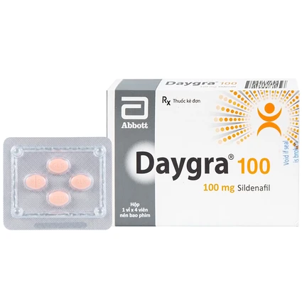 Thuốc Daygra 100 Abbott điều trị rối loạn cương dương (1 vỉ x 4 viên)