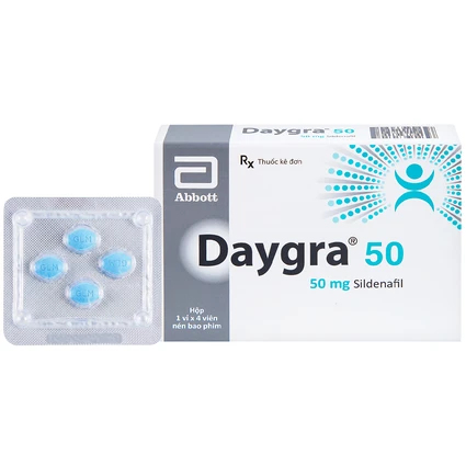 Thuốc Daygra 50 Abbott điều trị rối loạn cương dương (4 viên)
