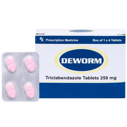 Thuốc Deworm AtraZeneca điều trị bệnh sán lá gan lớn, sán lá phổi (4 viên)