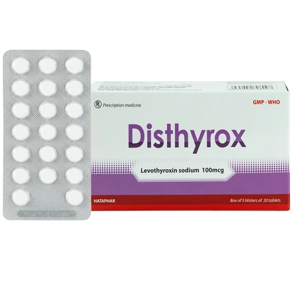 Thuốc Disthyrox Hà Tây điều trị thay thế hoặc bổ sung cho hội chứng suy giáp (100 viên)