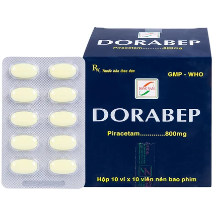 Thuốc Dorabep 800mg Đông Nam điều trị triệu chứng chóng mặt (10 vỉ x 10 viên)