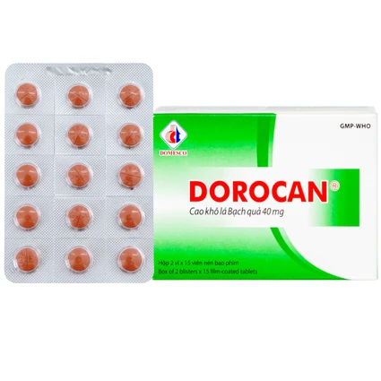 Thuốc Dorocan 40mg Domesco điều trị rối loạn chú ý và trí nhớ (2 vỉ x 15 viên)