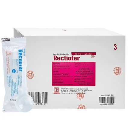 Dung dịch Rectiofar Pharmedic điều trị táo bón (50 túi x 1 ống bơm 3ml)