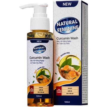 Dung dịch vệ sinh phụ nữ khử mùi Natural Feminine Curcumin Wash 100ml