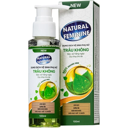 Dung dịch vệ sinh phụ nữ Natural Feminine Lá Trầu Không vệ sinh nhẹ nhàng, kháng khuẩn (100ml)
