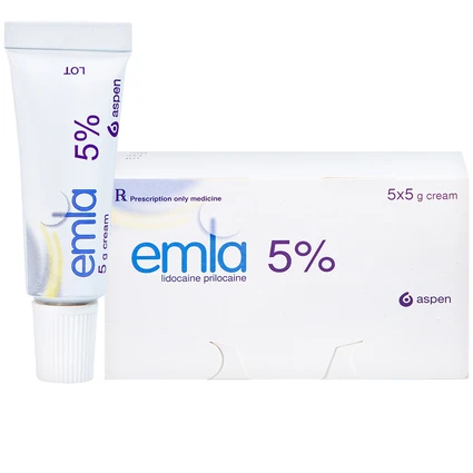 Thuốc Emla 5% Aspen gây tê bề mặt da (5 tuýp x 5g)