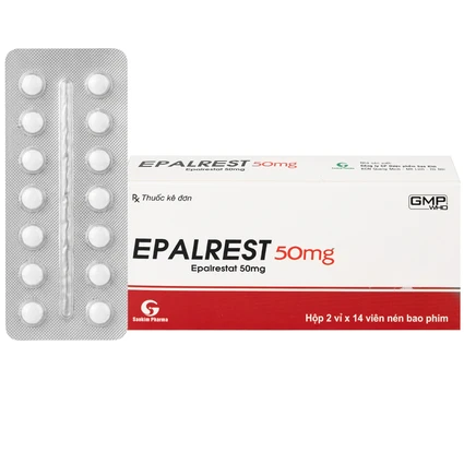 Thuốc Epalrest 50mg SaoKim Pharma phòng và điều trị biến chứng đái tháo đường (2 vỉ x 14 viên)