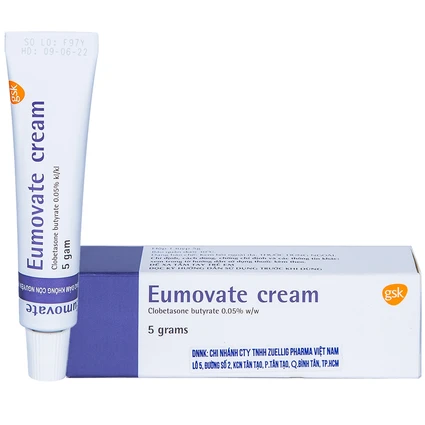 Kem Eumovate Cream GSK giảm các triệu chứng viêm và ngứa các bệnh về da (5g)