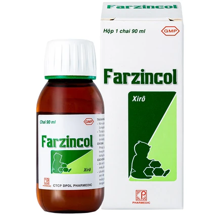 Siro Farzincol Pharmedic điều trị thiếu kẽm (90ml)