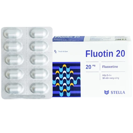 Thuốc Fluotin 20 Stella điều trị trầm cảm, rối loạn xung lực cưỡng bức ám ảnh (2 vỉ x 10 viên)