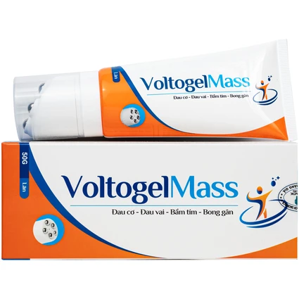 Gel bôi giảm đau Voltogel mass 50g giúp giảm đau cơ, đau vai, bầm tím, bong gân