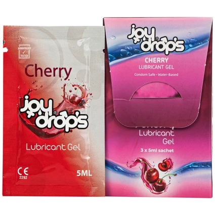 Gel Bôi Trơn Gốc Nước Joydrops Mùi Cherry (3 gói x 5ml)Dùng Cho Quan Hệ, Giảm Khô Rát, Bảo Vệ Niêm Mạc, Tạo Cảm Giác Mềm Mại