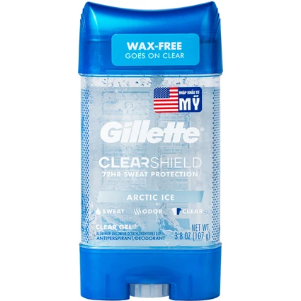 Gel khử mùi và giảm tiết mồ hôi Nam Gillette Arctic Ice hương băng cực mát lạnh  (107g)