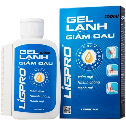 Gel lạnh giảm đau Ligpro hỗ trợ giảm đau do chấn thương, cơ, xương, khớp, dây chằng (100ml)