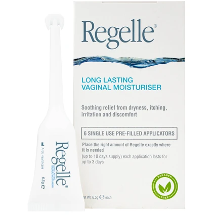 Gel phụ khoa Regelle hộp (6 tuýp) giúp giữ ẩm, giảm nhanh các triệu chứng khô, ngứa rát, khó chịu của âm đạo