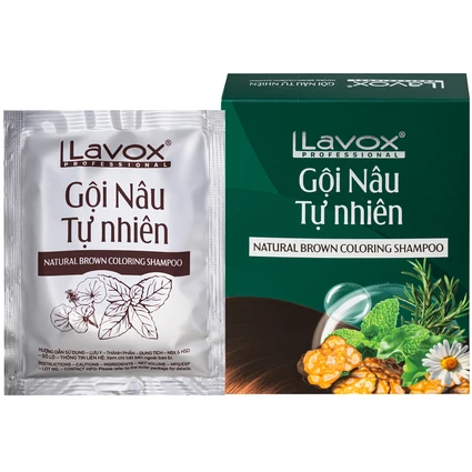 Gội phủ bạc nâu tự nhiên Lavox (3 gói x 30ml)