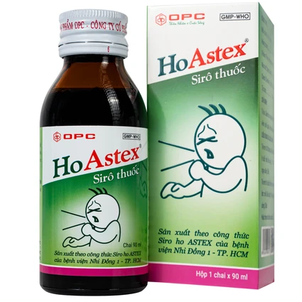 Siro HoAstex OPC điều trị ho, giảm ho trong viêm họng, viêm phế quản (90ml)