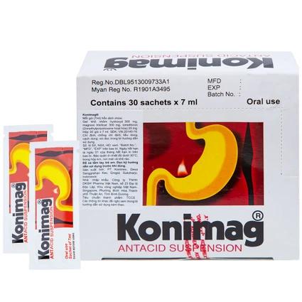 Hỗn dịch uống Konimag PT Konimex giảm buồn nôn, khó tiêu, loét đường tiêu hóa (30 gói x 7ml)