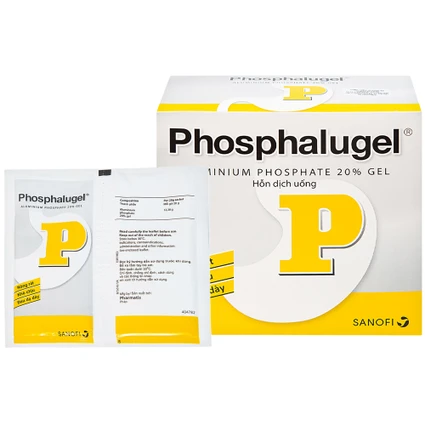 Hỗn dịch uống Phosphalugel Sanofi giảm độ axit của dạ dày (26 gói x 20g)