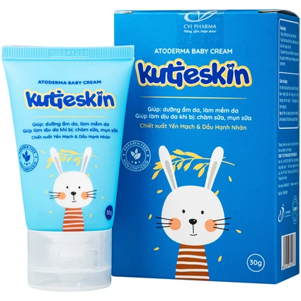 Kem bôi Kutieskin hỗ trợ cải thiện tình trạng chàm sữa và dưỡng ẩm cho da bé (30g)