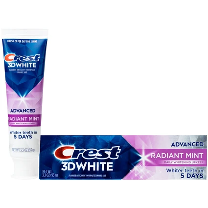 Kem đánh răng Crest 3D White Radiant Mint trắng răng vượt trội (93G)