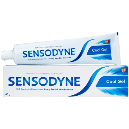 Kem đánh răng Sensodyne cool gel mát lạnh, bảo vệ răng ê buốt (160g)