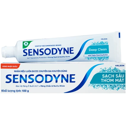 Kem đánh răng Sensodyne deep clean sạch sâu thơm mát (100g)