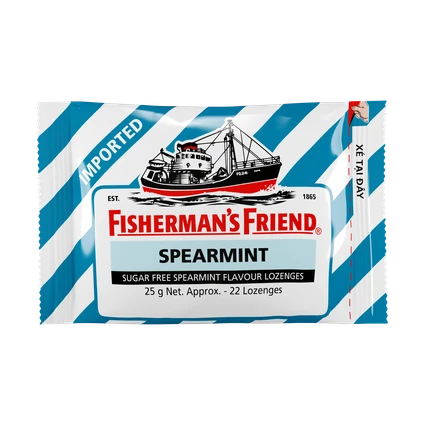 Kẹo Con Tàu Vị Spearmint Fisherman's Friend 25g/22g