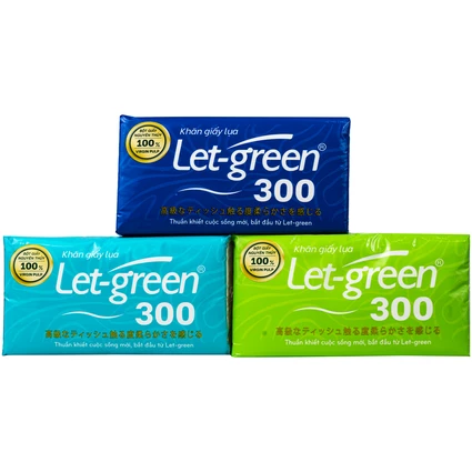 Khăn giấy lụa let-green 300 tờ