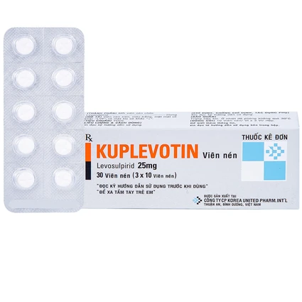 Viên nén Kuplevotin 25mg Korea United điều trị rối loạn tiêu hóa, trướng bụng (3 vỉ x 10 viên) 