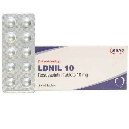 Thuốc LDNIL 10 MSN điều trị tăng cholesterol (3 vỉ x10 viên)