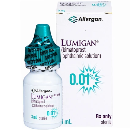 Thuốc nhỏ mắt Lumigan 0.01% Allergan giảm tăng áp suất nội nhãn (3ml)