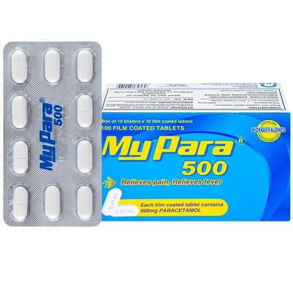 Thuốc My Para 500mg S.P.M hỗ trợ giảm đau hạ sốt (10 vỉ x 10 viên)	
