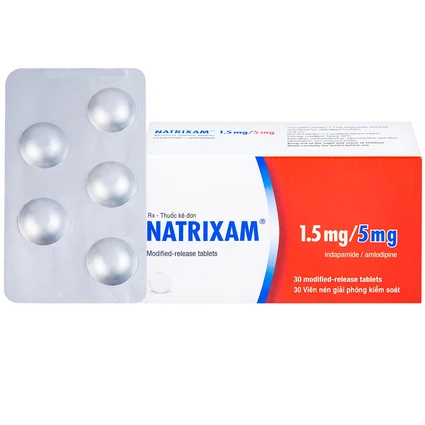 Thuốc Natrixam 1.5mg/5mg LES điều trị tăng huyết áp (30 viên)