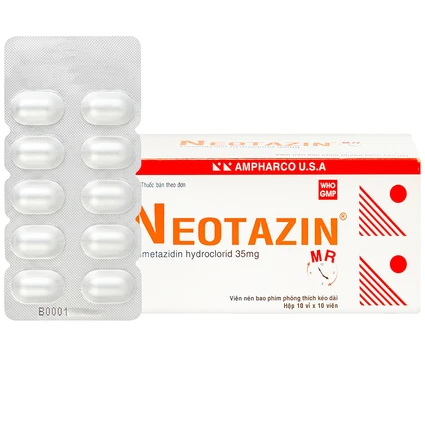 Thuốc Neotazin MR 35mg Ampharco trị đau thắt ngực (10 vỉ x 10 viên)