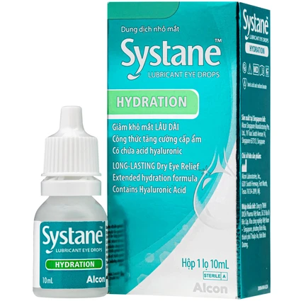 Nhỏ Mắt Systane Hydration Alcon 10ml Giảm Khô Mắt Lâu Dài, Tăng Cường Cấp Ẩm, Phục Hồi Tế Bào Tổn Thương Trên Nhãn Cầu Sau Phẫu Thuật