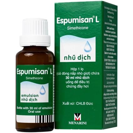 Nhũ dịch Espumisan L Menarini điều trị các triệu chứng chướng bụng, đau bụng (30ml)